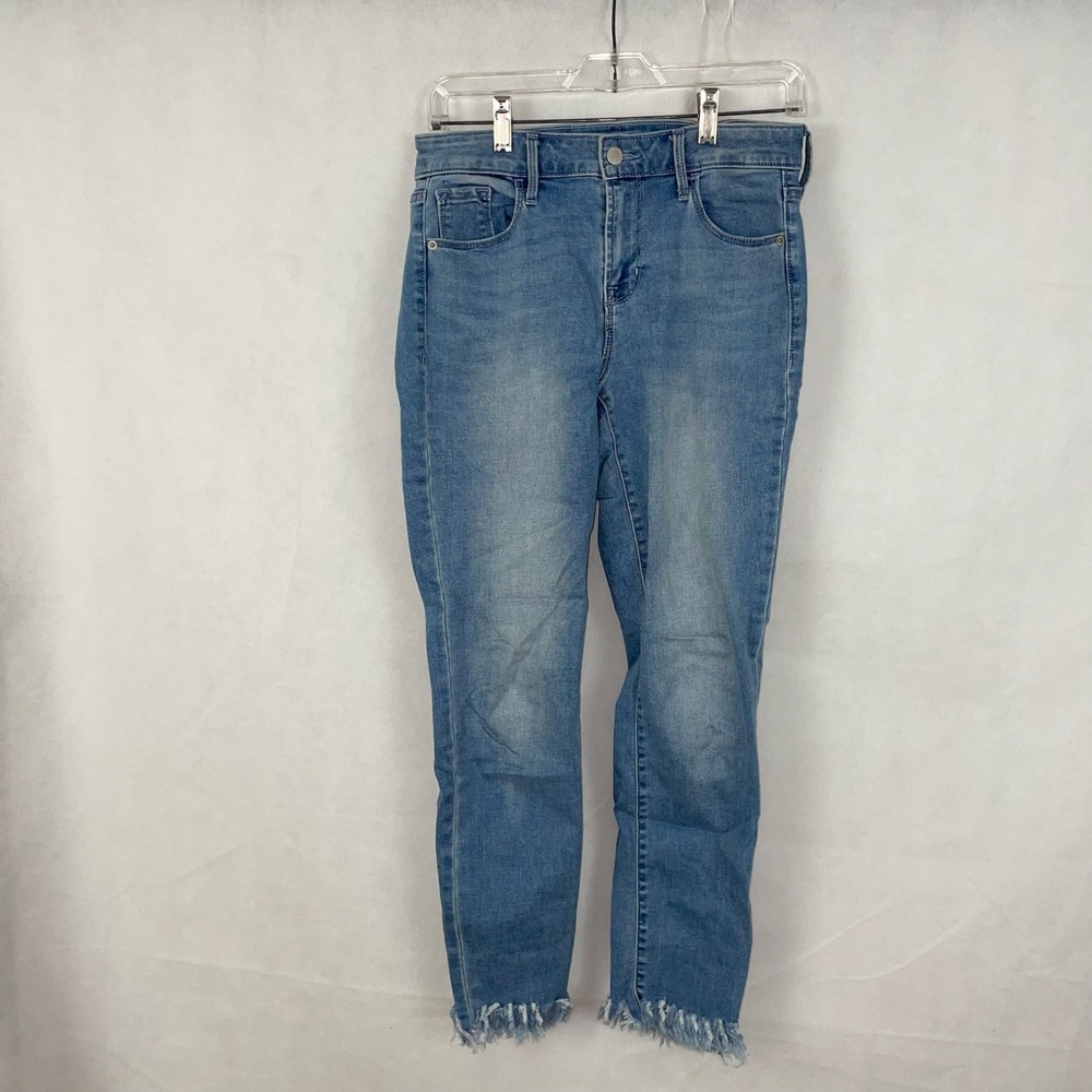 Old Navy Rockstar Fringe Blue Jeans Size 4